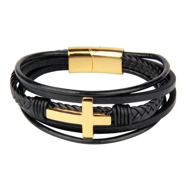 🎁 Last Day Promotion 49% OFF🎁To My Son Pray Through It Leather Cross Bracelet