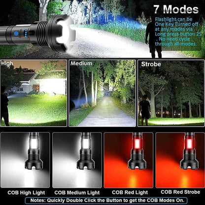 🔥LAST DAY SALE 49% OFF🔥 - LED Rechargeable Tactical Laser Flashlight 70000 High Lumens