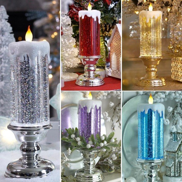 LED Christmas Candles With Pedestal🕯🕯🕯